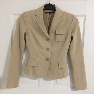Women's Fitted Blazer Size 0 - Tan